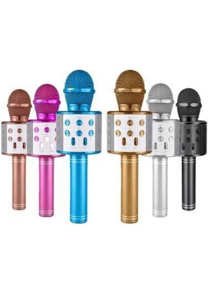 Bluetooth Hoparlör USB Aux Sd Kart Kaoroke Mikrofon Uzun Pil Ömrü indirimleri