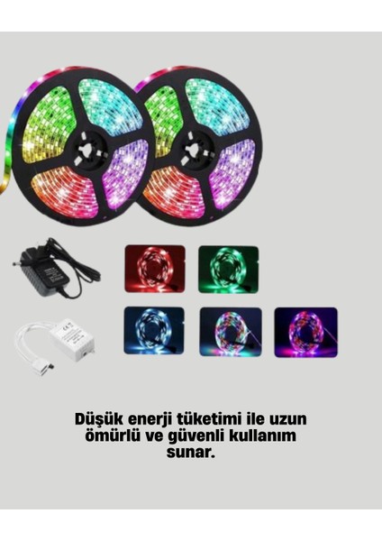 Müziğe Duyarlı Renkli Smart Şerit LED Işık USB Bağlantılı Ambiyans Aydınlatma fırsatları