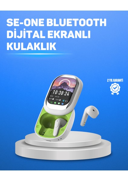 Şık Tasarımlı Siyah Beyaz Kablosuz Kulaklık Çoklu Dil Destekli