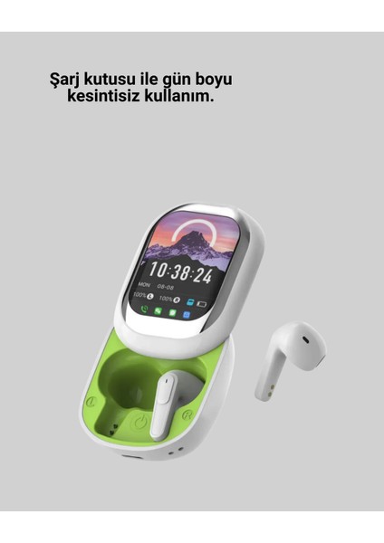 Şık Tasarımlı Siyah Beyaz Kablosuz Kulaklık Çoklu Dil Destekli modelleri