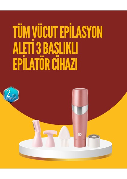 Acısız ve Hassas Tüy Temizleme Cihazı – 3 Başlıklı