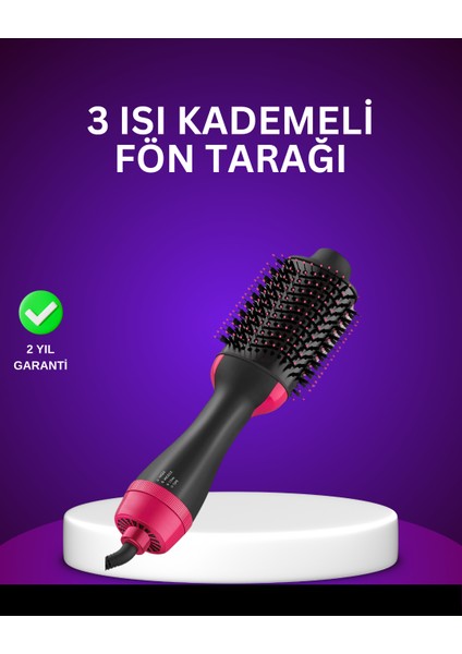 Negatif Iyon Teknolojili Saç Kurutma ve Şekillendirme Fırçası