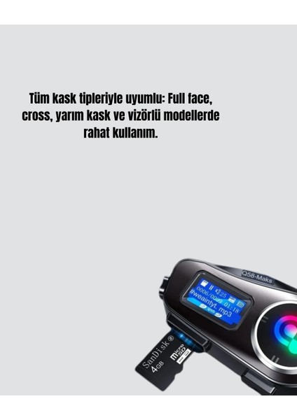 Bluetooth 5.3 Kask Kulaklığı Su Geçirmez Gürültü Azaltıcı fiyatları