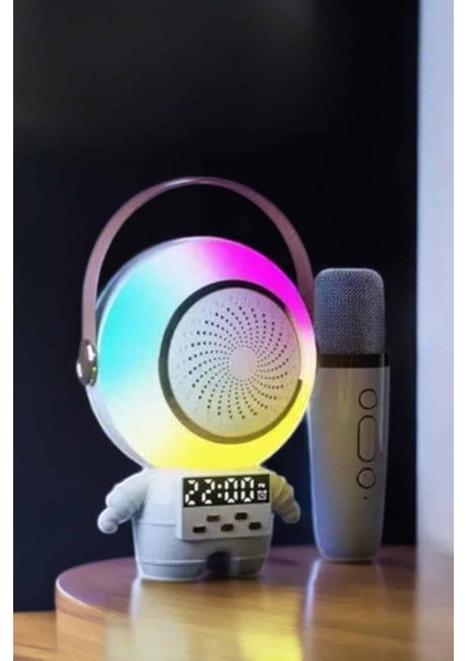 Mini Karaoke Astronot Bluetooth Speaker Karaoke Mikrofon fırsatları