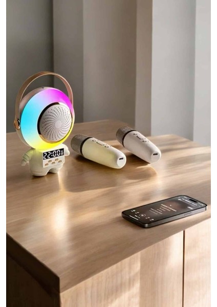 Mini Karaoke Astronot Bluetooth Speaker Karaoke Mikrofon indirimleri