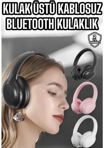Kablosuz Bluetooth Kulaklık Anc/enc Destekli Kulak Üstü Yüksek Ses Kaliteli