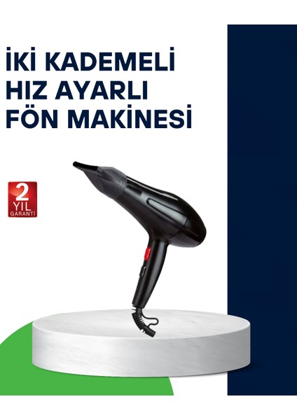 2200W Saç Kurutma Makinesi Soğuk ve Sıcak Üfleme Fonksiyonlu