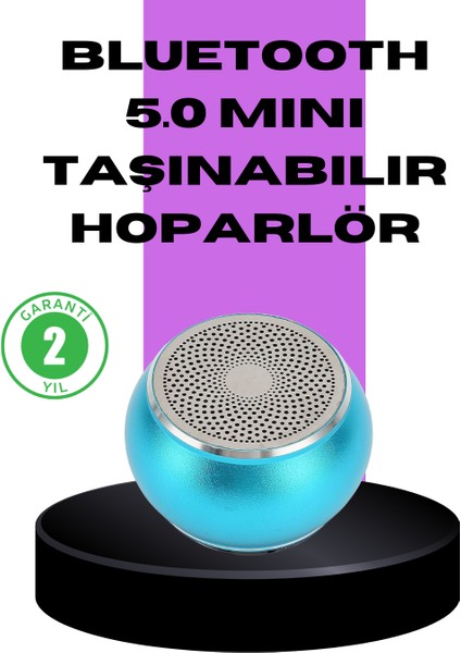 Taşınabilir Mini Bluetooth Hoparlör 9m Menzil Dahili Mikrofon