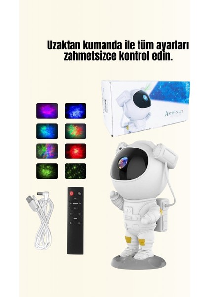 USB Güç Bağlantılı Çok Fonksiyonlu Astronot Gece Lambası modelleri