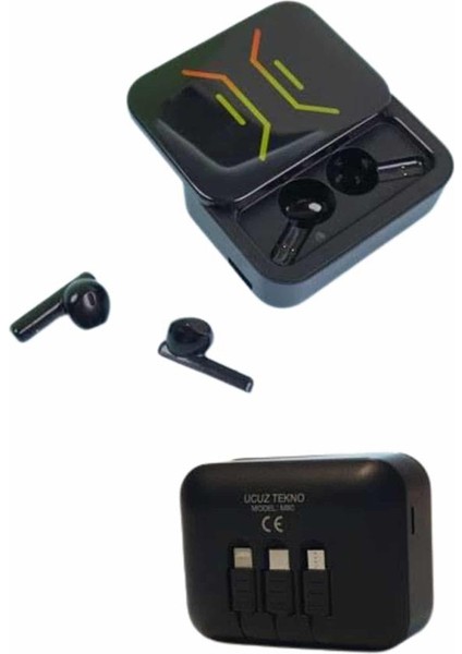 Powerbank Bluetooth Kulaklık Oyuncu Kulaklığı Yüksek Ses Kaliteli indirimleri
