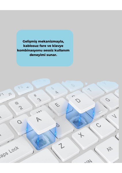 Kablosuz Klavye ve Mouse Seti - Ergonomik Tasarım, Sessiz Kullanım, Geniş Uyumluluk fiyatları