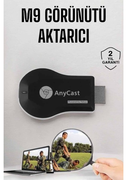 M9 Plus HDMI Kablosuz Görüntü ve Ses Aktarıcı Hd Görüntü