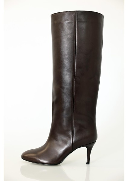 Kahverengi Topuklu Klasik Çizme 25357 fiyatları