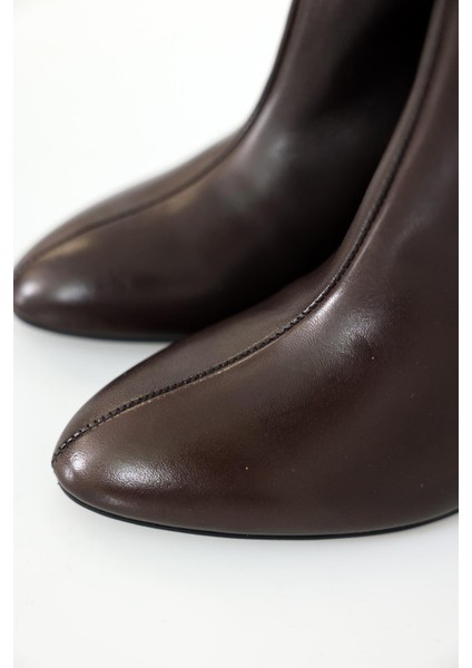 Kahverengi Topuklu Klasik Çizme 25357 modelleri