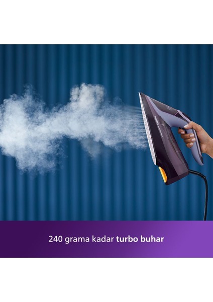8000 Serisi Azur Buharlı Ütü, 3000W, Steamglide, 240 G Şok Buhar, Sıfır Yanık modelleri