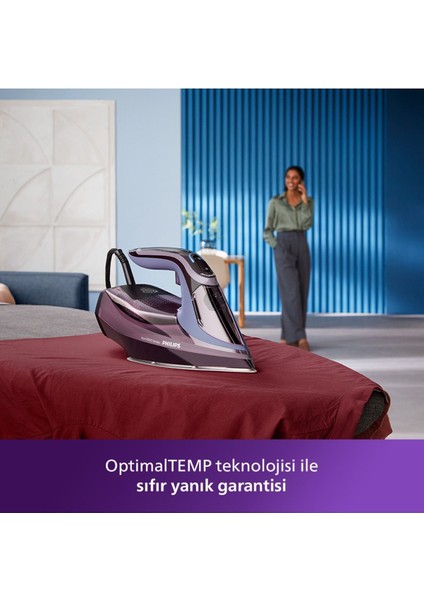 8000 Serisi Azur Buharlı Ütü, 3000W, Steamglide, 240 G Şok Buhar, Sıfır Yanık fırsatları