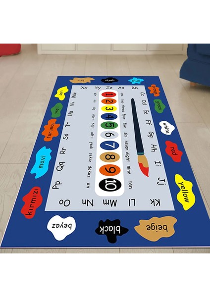 Glarus Figürlü Multi Pamuk ve Polyester Kaydırmaz Tabanlı Dijital Baskı Çocuk Halısı modelleri