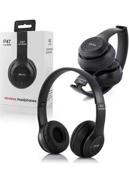 Msa-Shop Bluetooth Kablosuz Kulaklık Siyah Wireless 5.0 Kulak Üstü Uzun Pil Ömrü modelleri