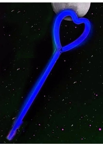 Karanlıkta Yanan Glow Partisi Kalp Şekilli Asa Sopa 6 Renk 6 Adet modelleri