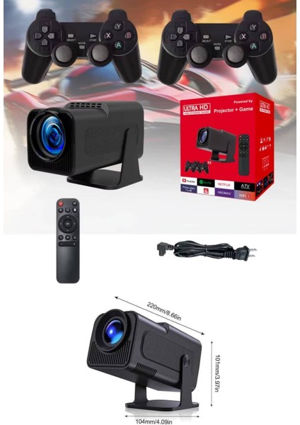 Msa-Shop Projektör Siyah Android Taşınabilir Sinema Projeksiyon Wifi Destekli En Güncel Sürüm Akıllı fırsatları