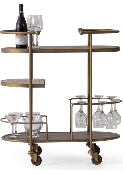 Amelio Bar Tekerlekli Servis Yan Sehpa fiyatları