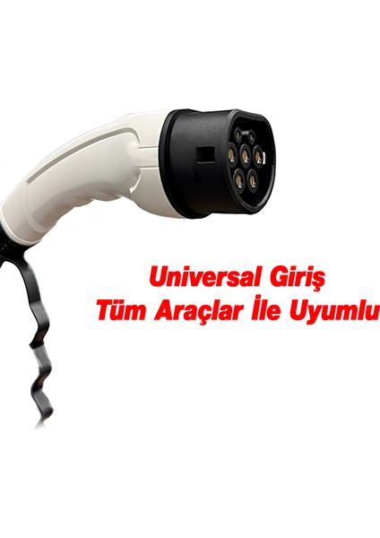 ( 7 Metre) Araç Şarj Kablosu 22 Kw 3 Faz Type-2 Soket Elektrikli Çift Taraflı Soketli Tak Çıkart fırsatları