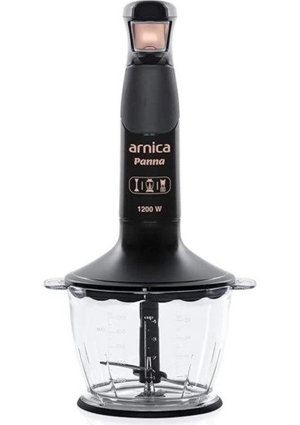 1200 W Siyah Blender Seti, 1.3 L Hazne, Paslanmaz Çelik Bıçak