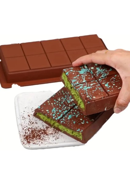 Meşhur Dubai Çikolatası Kalıbı Silikon - Büyük Tablet Çikolata Mum Kek Kalıbı Pasta Kalıbı indirimleri