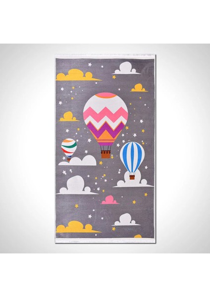 Aigle Figürlü Gri Pamuk ve Polyester Kaydırmaz Taban Dijital Baskı Çocuk Halısı fiyatları