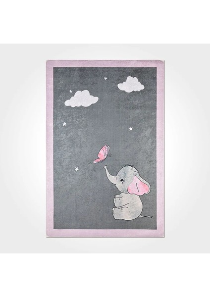 Sarnen Figürlü Gri Pamuk ve Polyester Kaydırmaz Taban Dijital Baskı Çocuk Halısı fiyatları