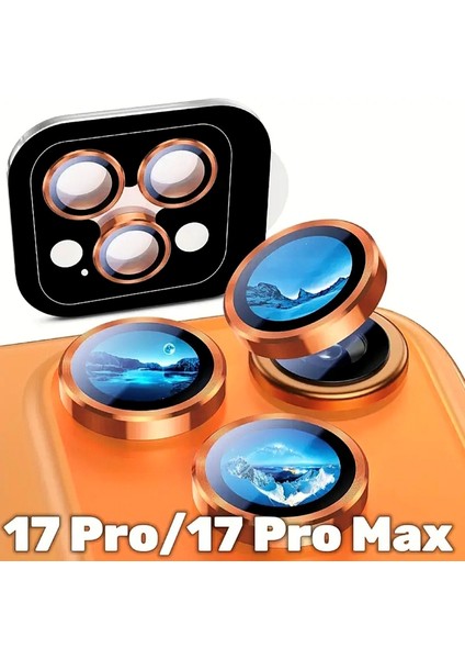 iPhone 17 Pro Max ve 17 Pro Uyumlu Kolay Uygulama Aparatlı Yüksek Kalite Safir Kamera Lens Koruyucu