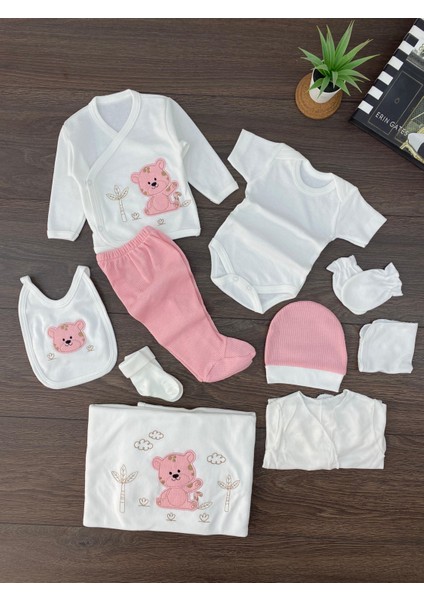 “bebek 10’lu Hastane Çıkış Seti Ayıcık Desenli Pamuklu Yenidoğan Mükemmel Kalitede Yumuşacık Dokusuyla 0-3 Ay”