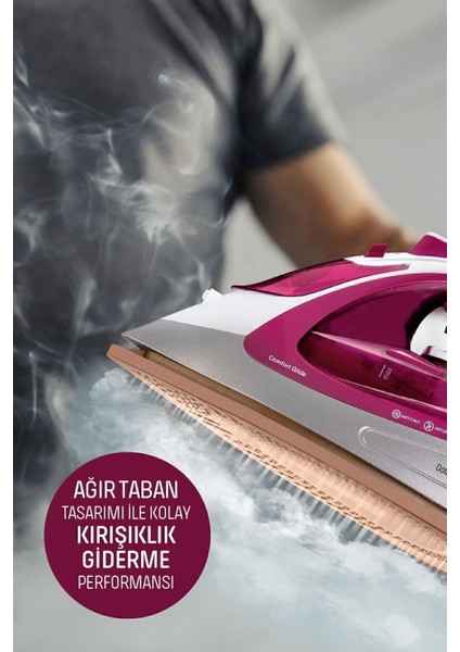 180 gr Şok Buharlı Ütü, Seramik Ağır Taban ile Kolay Kırışık Giderme fiyatları