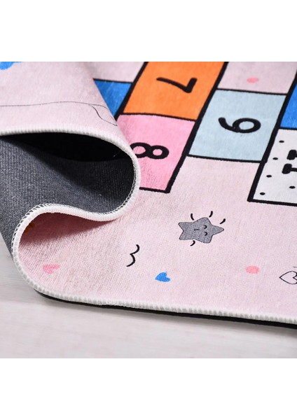 Wohlen Figürlü Pembe Pamuk ve Polyester Kaydırmaz Taban Dijital Baskı Çocuk Halısı modelleri