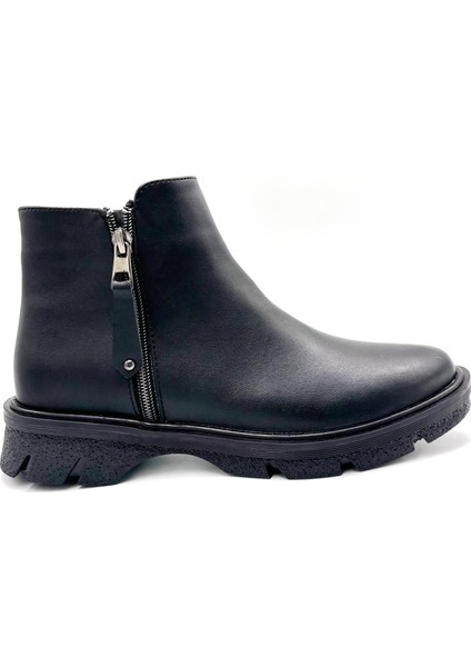 Milano Çift Fermuar Detaylı Günlük Kadın Bot Siyah fiyatları