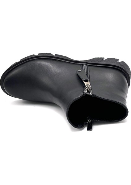 Milano Çift Fermuar Detaylı Günlük Kadın Bot Siyah fırsatları