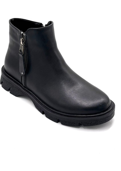 Milano Çift Fermuar Detaylı Günlük Kadın Bot Siyah indirimleri
