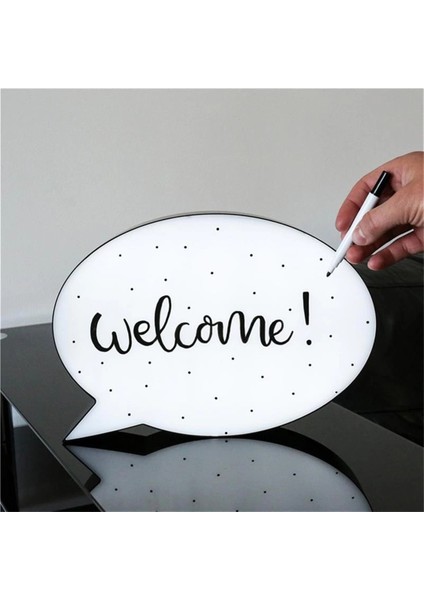 Mesaj Panosu Kalemle Yazılabilen Konuşma Balonu Görünümlü Işıklı indirimleri