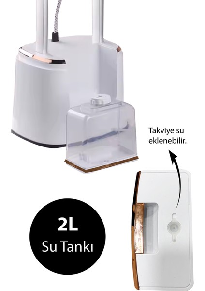 Iki Fonksiyonlu Dikey ve Yatay Buhar Kazanlı Ütü