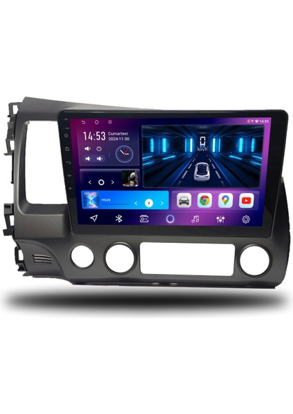 Carplayer Honda Civic Fd6 2007-2011 Uyumlu Android Multimedya 4gb Ram 32GB Hafıza