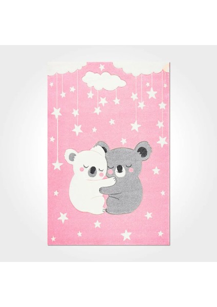 Raron Figürlü Pembe Pamuk ve Polyester Kaydırmaz Taban Dijital Baskı Çocuk Halısı fiyatları