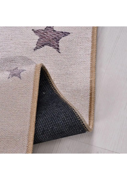 Reiden Figürlü Krem Pamuk ve Polyester Kaydırmaz Tabanlı Dijital Baskı Çocuk Halısı indirimleri