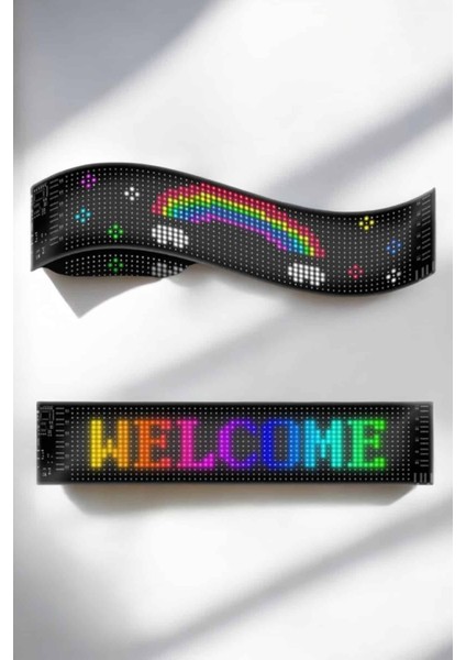 Otomobil Uyumlu LED Matrix Dijital Ekran Bluetooth Bağlantılı indirimleri