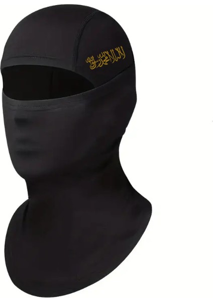 Tevhid Yazılı Siyah Kar Maskesi Balaklava Motor Kış Drill fiyatları