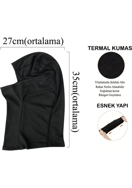 Tevhid Yazılı Siyah Kar Maskesi Balaklava Motor Kış Drill modelleri