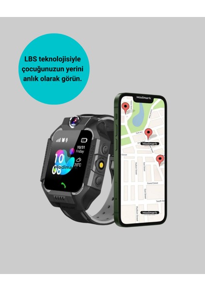 Msa-Shop S10 Akıllı Çocuk Saati Siyah Model Çift Yönlü Konuşma ve Sos fiyatları