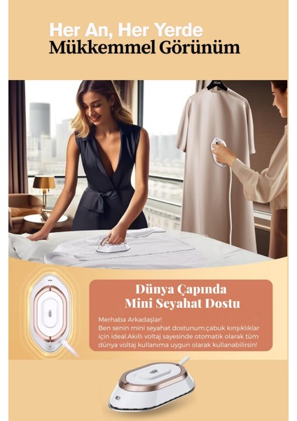 Mini Seyahat Ütüsü, Çift Voltaj, Dünya Çapında Kullanım, Beyaz fırsatları