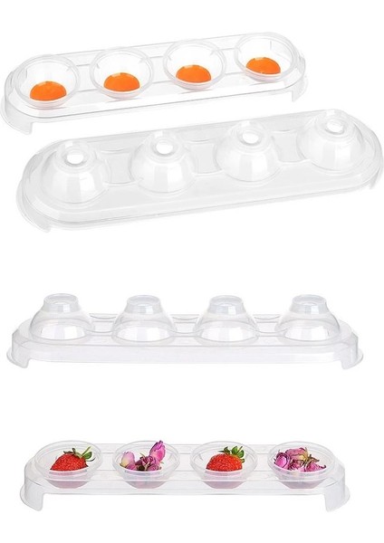 Silikon Tabanlı 4 Bölmeli Şeffaf Buz Kalıbı Yuvarlak Buzluk fırsatları