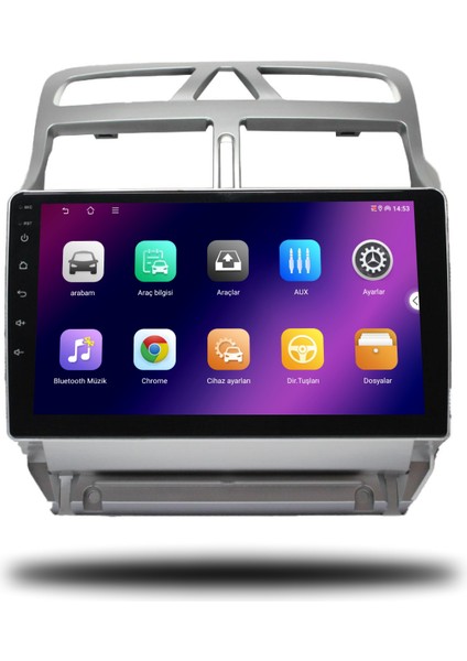 Carplayer Peugeot 307 2001-2008 Uyumlu Android Multimedya 4gb Ram 32GB Hafıza fiyatları