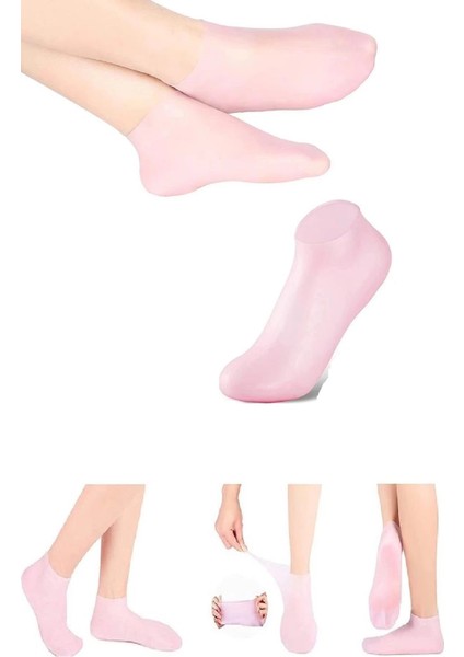 1 Çift Silikon Jel Topuk Nemlendirici Çorap Ayak Bakımı Çatlama Koruyucu Krem Çorabı fiyatları